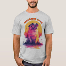 Zero Barks Given | 面白いレトロパグTシャツ