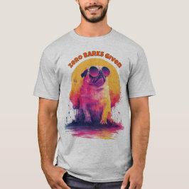 Zero Barks Given | 面白いレトロパグTシャツ Tシャツ