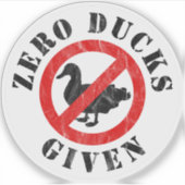 Zero Ducks Given - v2 (black) シール (正面)