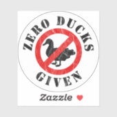Zero Ducks Given - v2 (black) シール (シート)