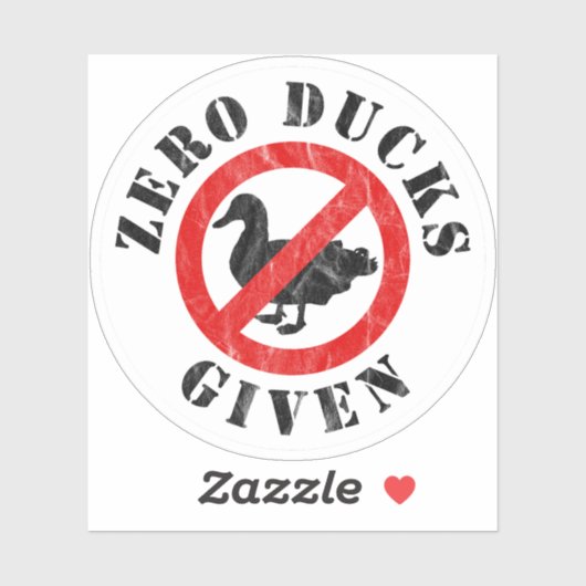 Zero Ducks Given - v2 (black) シール (シート)
