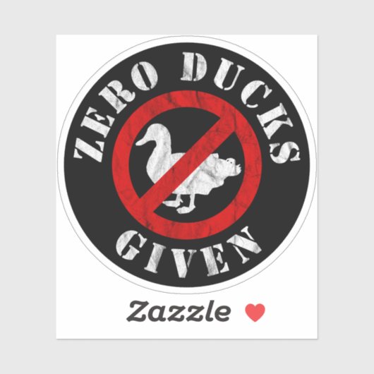 Zero Ducks Given - v2 (white) シール (シート)