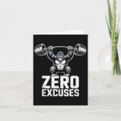 Zero Excuses Gorilla Gym Motivational Workout  カード (正面)