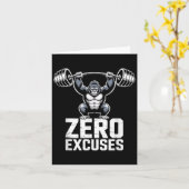 Zero Excuses Gorilla Gym Motivational Workout カード (黄色い花)