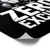 Zero Excuses Gorilla Gym Motivational Workout ポスター (角)