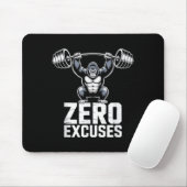 Zero Excuses Gorilla Gym Motivational Workout  マウスパッド (マウス)