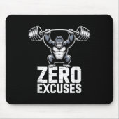 Zero Excuses Gorilla Gym Motivational Workout  マウスパッド (正面)