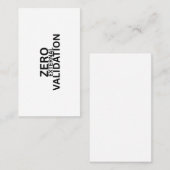 Zero External Validation Elegant Networking Cards 名刺 (正面/裏面)