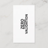Zero External Validation Elegant Networking Cards 名刺 (正面)
