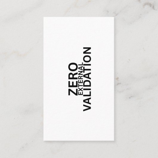Zero External Validation Elegant Networking Cards 名刺 (正面)