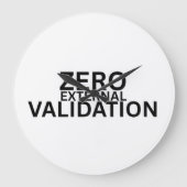 Zero External Validation Modern Acrylic Clock ラージ壁時計 (正面)