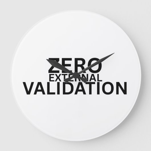 Zero External Validation Modern Acrylic Clock ラージ壁時計 (正面)