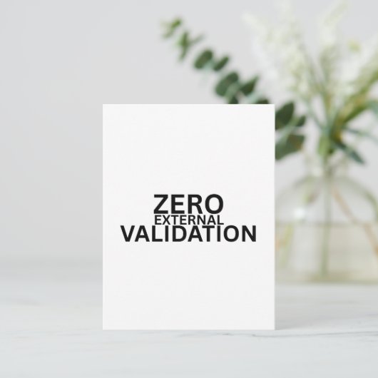 Zero External Validation Professional ポストカード (スタンド正面)