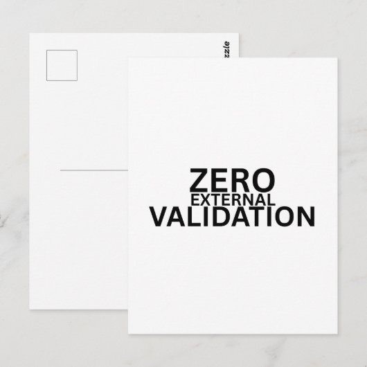 Zero External Validation Professional ポストカード (正面/裏面)