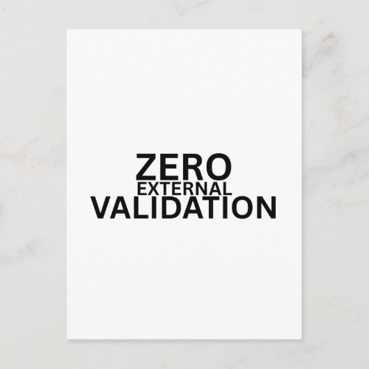 Zero External Validation Professional ポストカード (正面)