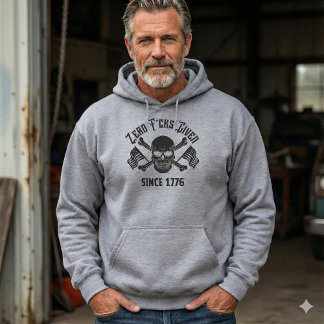 Zero F*cks Given Since 1776 Patriotic Skull Hoodie パーカ