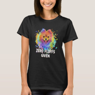 Zero Fluffs Given Pomeranian Pom Pom Humor Dog  1 Tシャツ