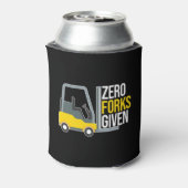 Zero Forks Given Funny Forklift Pun 缶クーラー (缶裏面)