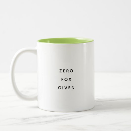 Zero Fox Given Office Humor Two-Tone Mug ツートーンマグカップ (左)