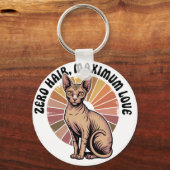 Zero Hair Maximum Love Sphynx Art キーホルダー (裏面)