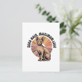 Zero Hair Maximum Love Sphynx Art ポストカード (スタンド正面)