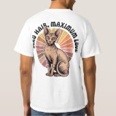Zero Hair Maximum Love Sphynx Art Tシャツ (裏面)