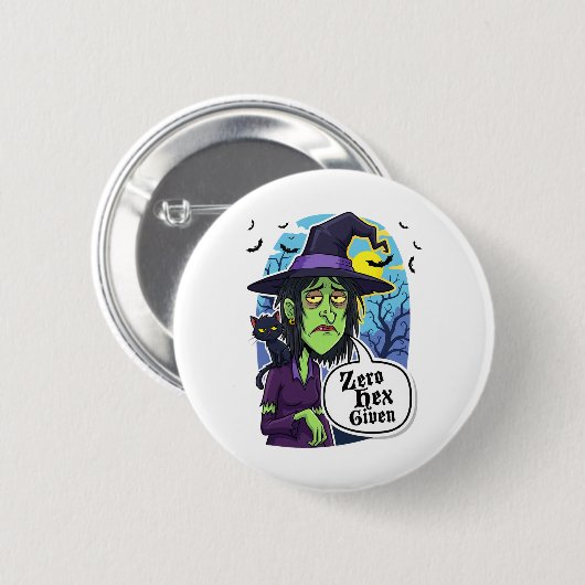 Zero Hex Given Funny Witch Halloween Costume Tee  缶バッジ (正面&裏面)