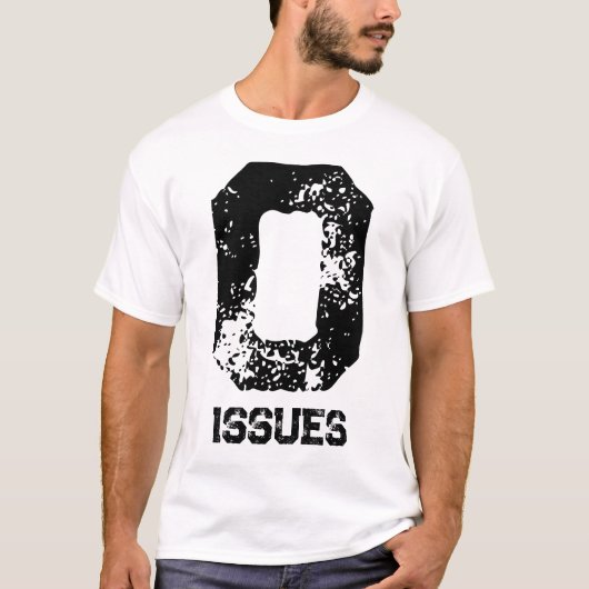 Zero issuesステートメント tシャツ (正面)