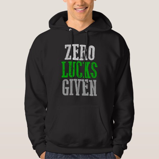 ZERO LUCKS GIVEN グラフィック パーカ (正面)
