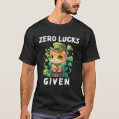 Zero Lucks Given  Cute Cat St Patricks Day Party W Tシャツ (正面)