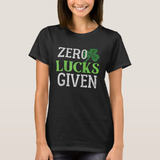 Zero Lucks Given   Vintage St Patrick's Day Raglan Tシャツ