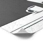 Zero Meowtivation Cat – Funny Lazy Work Cartoon ポスター (角)