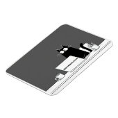 Zero Meowtivation Cat – Funny Lazy Work Cartoon マグネット (左側)