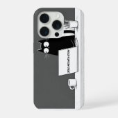 Zero Meowtivation Cat – Funny Lazy Work Cartoon iPhoneケース (裏面)