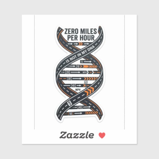 Zero Miles Per Hour DNA Sticker —Biker Speed DecaL シール (シート)