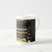 Zero Motivation Full Graduation Funny Shirt  ボーンチャイナマグカップ (正面右)