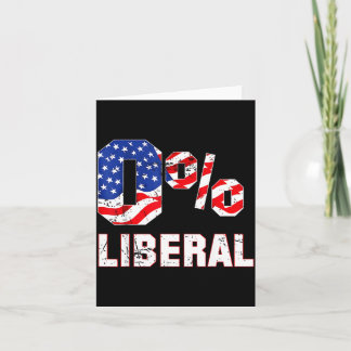 Zero Percent 0% Liberal Vintage Usa Flag Litical H カード