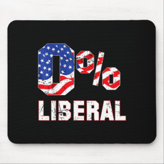 Zero Percent 0% Liberal Vintage Usa Flag Litical H マウスパッド