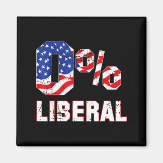 Zero Percent 0% Liberal Vintage Usa Flag Litical H マグネット