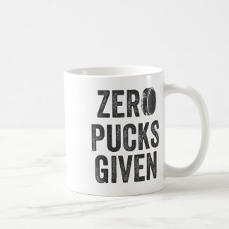 Zero Pucks Given Sarcastic Adult Hockey Men's Wome コーヒーマグカップ