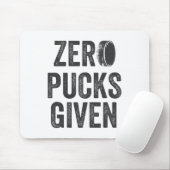 Zero Pucks Given Sarcastic Adult Hockey Men's Wome マウスパッド (マウス)