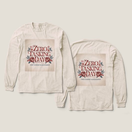 Zero Tasking Day トライブレンドＴシャツ (デザイン 正面＆背面)