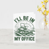 Zero-turn Lawn Mower Dad Funny I'll Be In Office M カード (黄色い花)