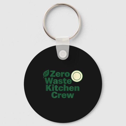 Zero Waste Kitchen Crew Sustainability Design  キーホルダー (正面)