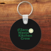 Zero Waste Kitchen Crew Sustainability Design  キーホルダー (正面)