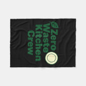 Zero Waste Kitchen Crew Sustainability Design  フリースブランケット (正面(横))
