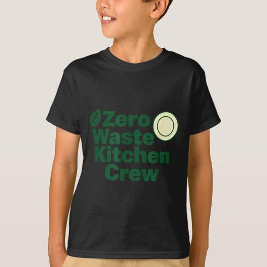 Zero Waste Kitchen Crew Sustainability Design  Tシャツ (正面)