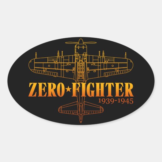 ZEROFIGHTER4 楕円形シール (正面)