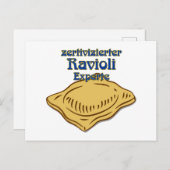Zertivizierter Ravioli Experte Pasta Zitat  ポストカード (正面/裏面)