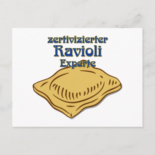 Zertivizierter Ravioli Experte Pasta Zitat  ポストカード (正面)